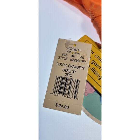 NWT Toddler Girls 3T Peppa Pig Halloween Witch Pajamas Snug Fitting PJ Cotton - Picture 4 of 5